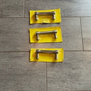 Pottery Barn Silver Cabinet Handles NO SCREWS